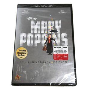 Disney Mary Poppins 50th Anniversary DVD & Digital Copy New Sealed G Rating